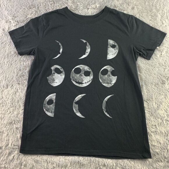 Jack Skellington Shirt Womens Medium Black Moons Nightmare Before Christmas - Picture 2 of 7